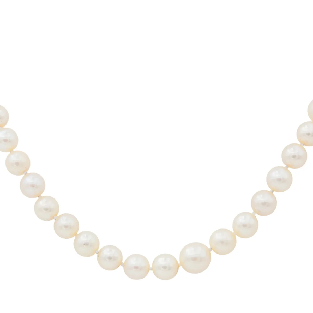 Collier Perle Or blanc Perle, Saphir – Image 6