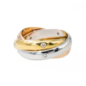 Cartier Bague Trinity star Or rose, Or jaune, Or blanc Diamant