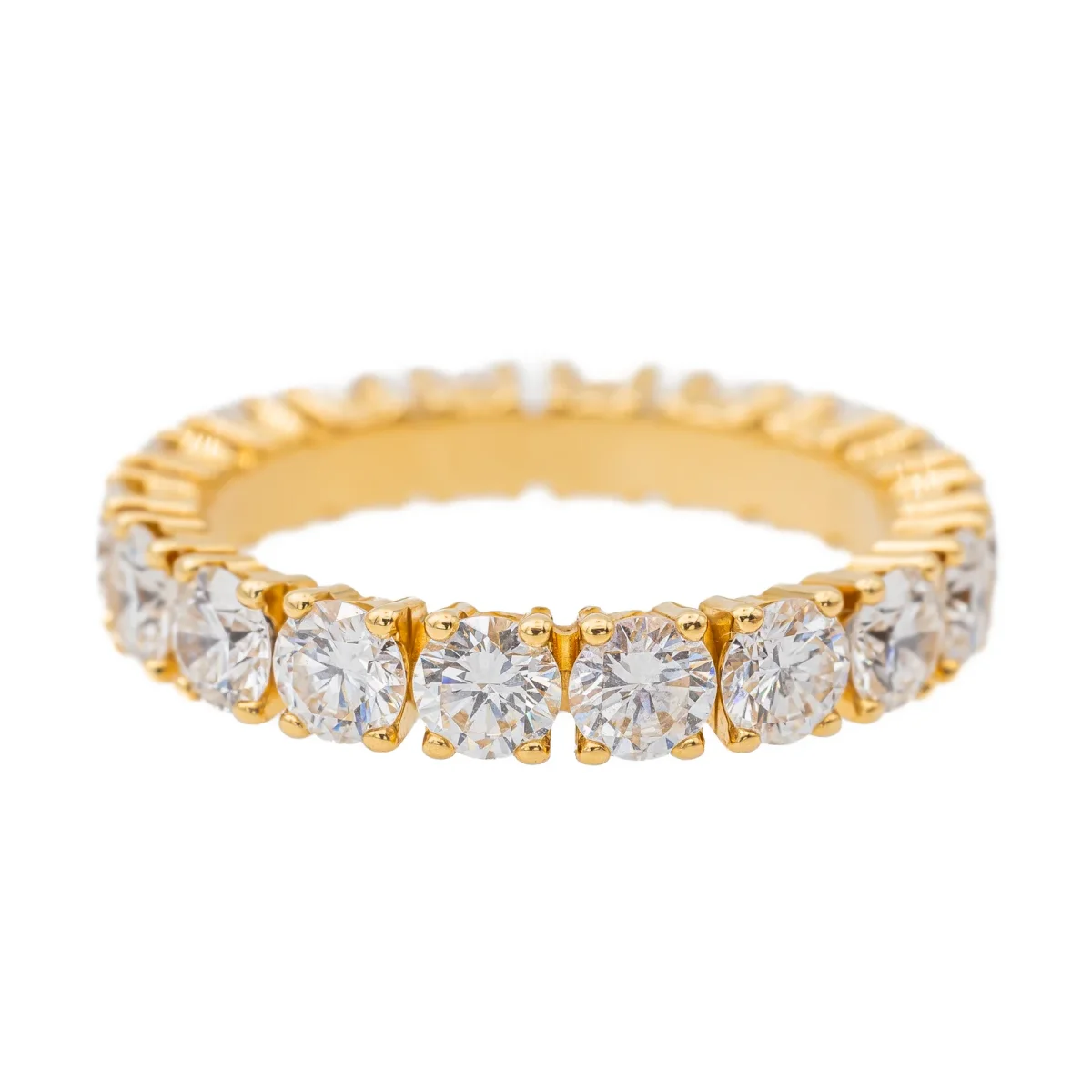 Bague Alliance américaine Or jaune Diamant – Image 2