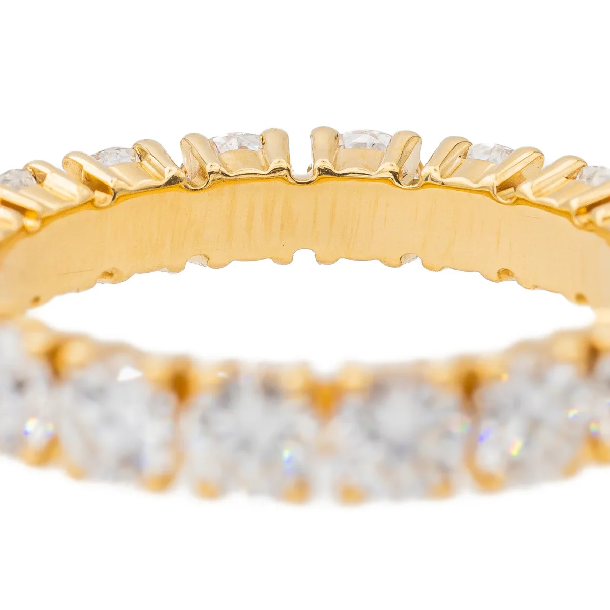 Bague Alliance américaine Or jaune Diamant – Image 4