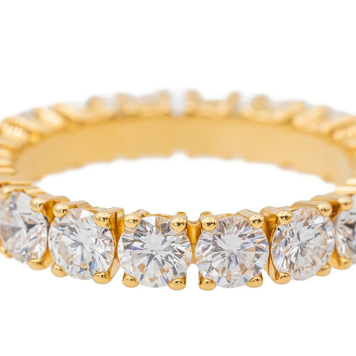 Bague Alliance américaine Or jaune Diamant – Image 5