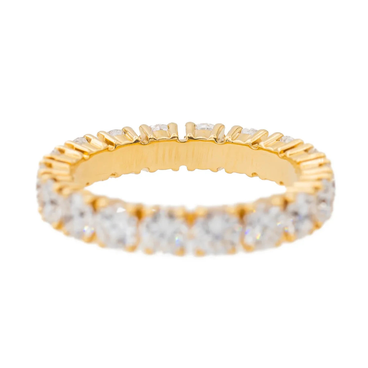 Bague Alliance américaine Or jaune Diamant – Image 6