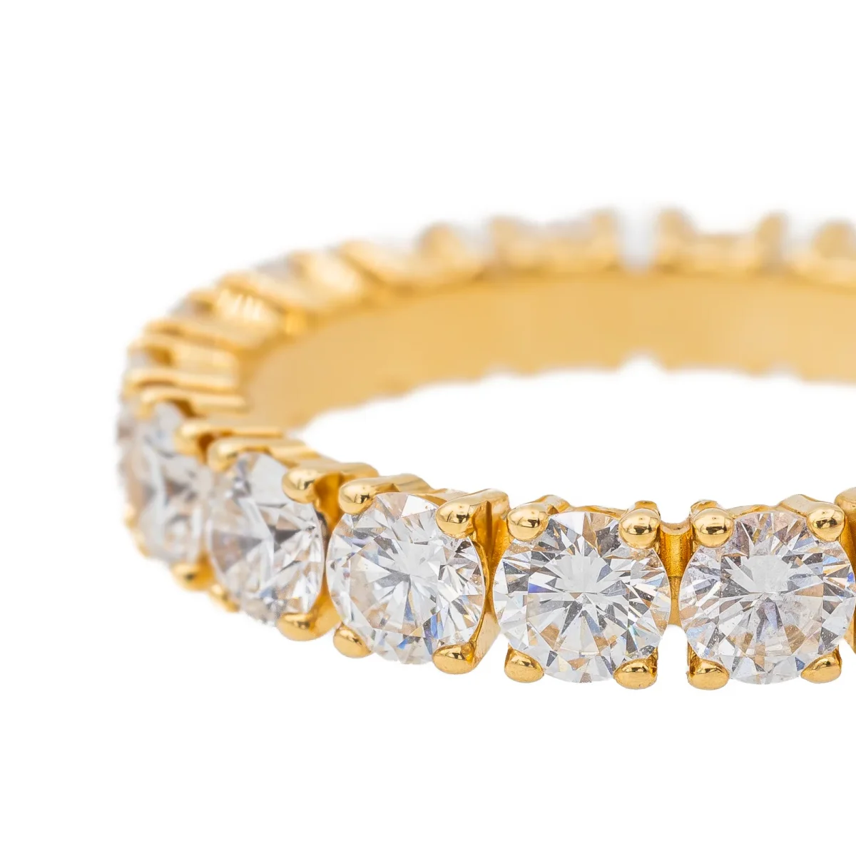 Bague Alliance américaine Or jaune Diamant – Image 7