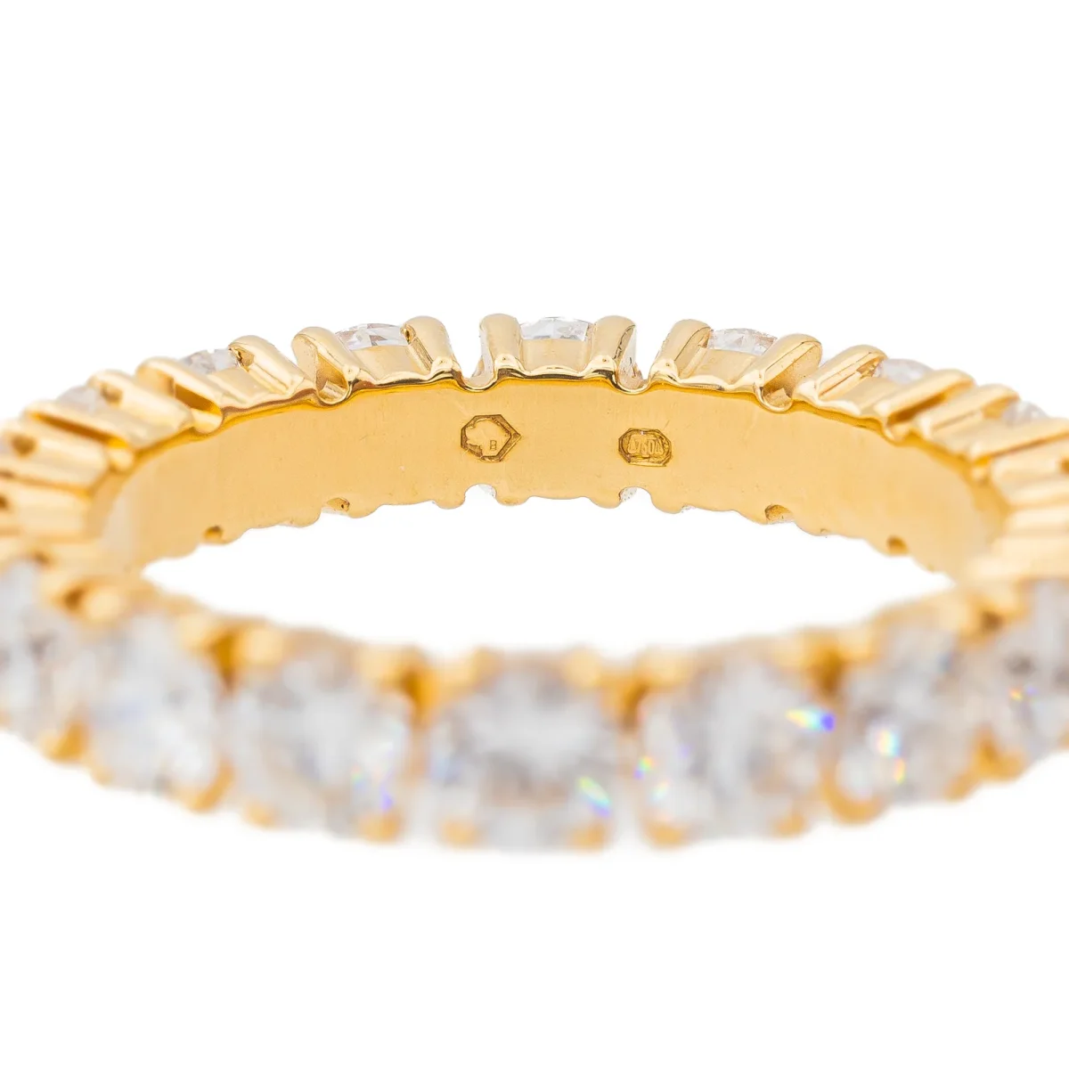 Bague Alliance américaine Or jaune Diamant – Image 8