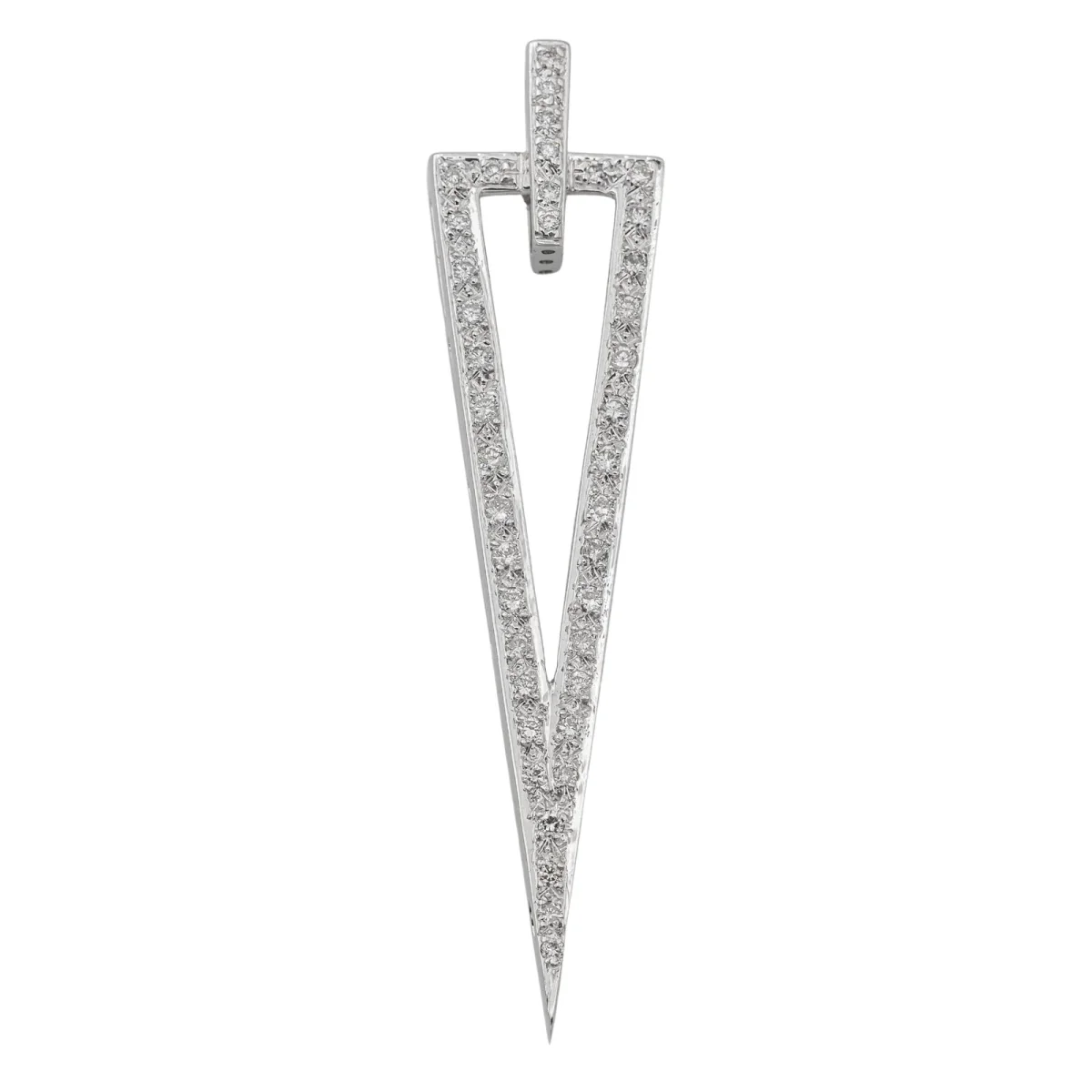 Pendentif Or blanc Diamant – Image 2