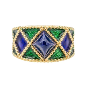 Fred Bague  Or jaune Lapis lazuli