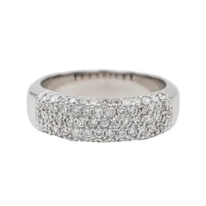 Bague Bandeau Or blanc Diamant