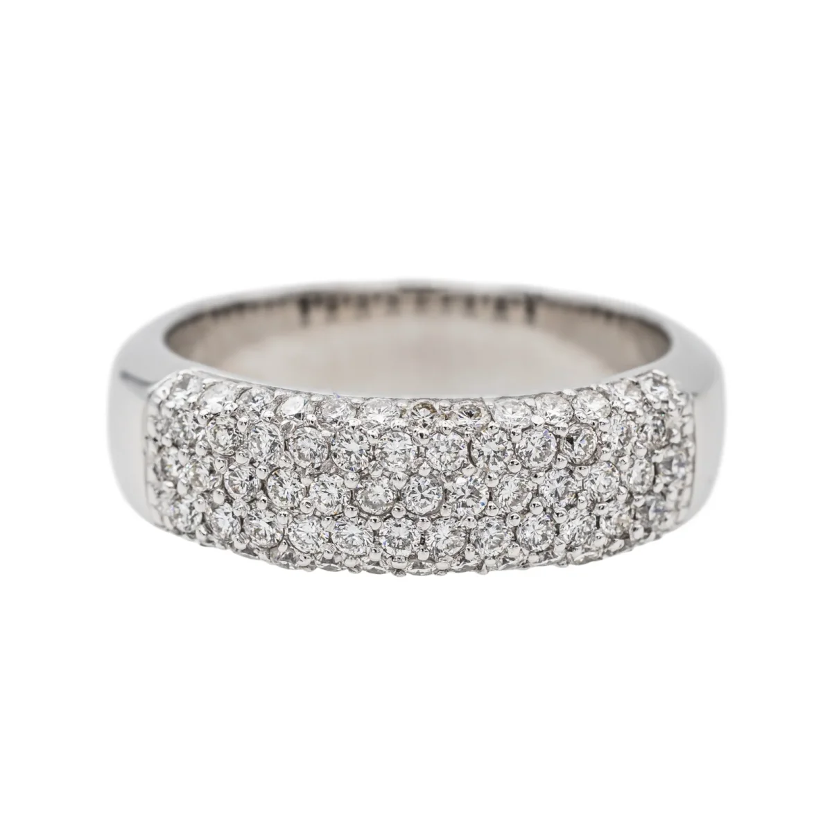 Bague Bandeau Or blanc Diamant