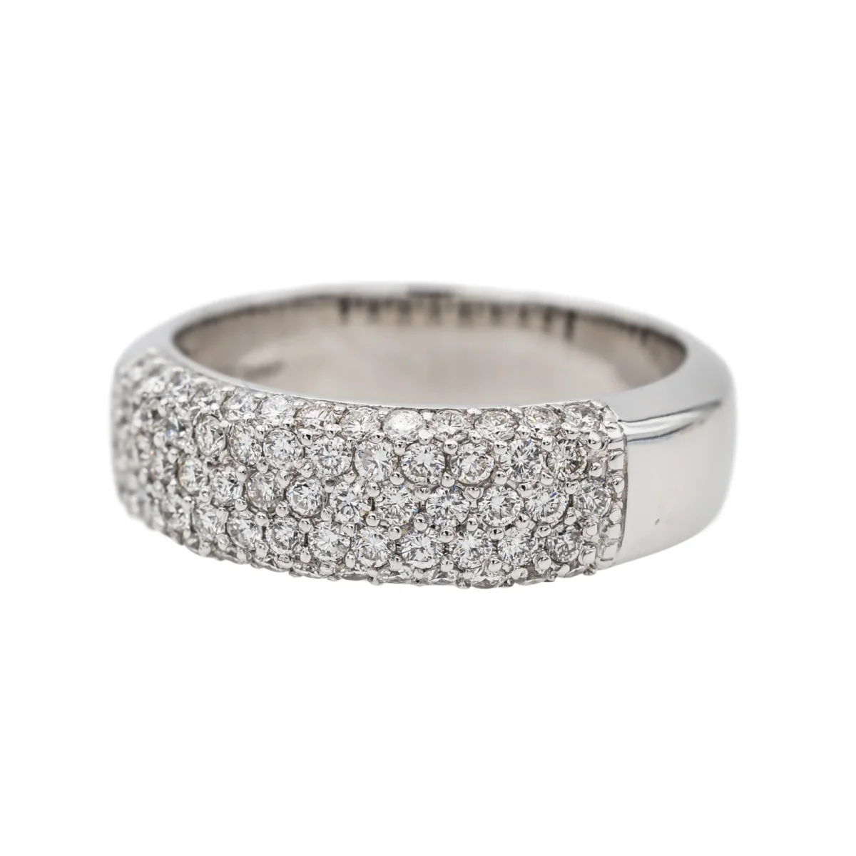 Bague Bandeau Or blanc Diamant – Image 4