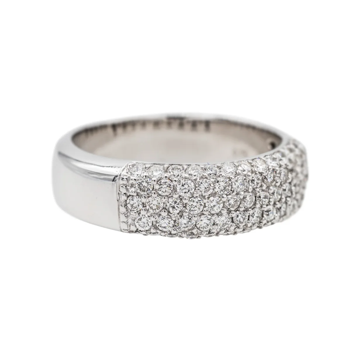 Bague Bandeau Or blanc Diamant – Image 7