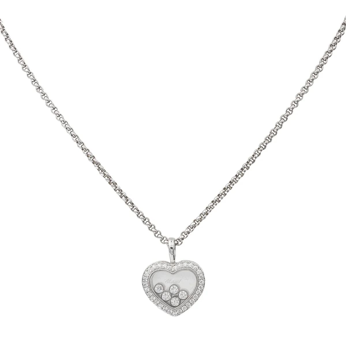 Chopard Collier Happy diamonds Or blanc Diamant – Image 2
