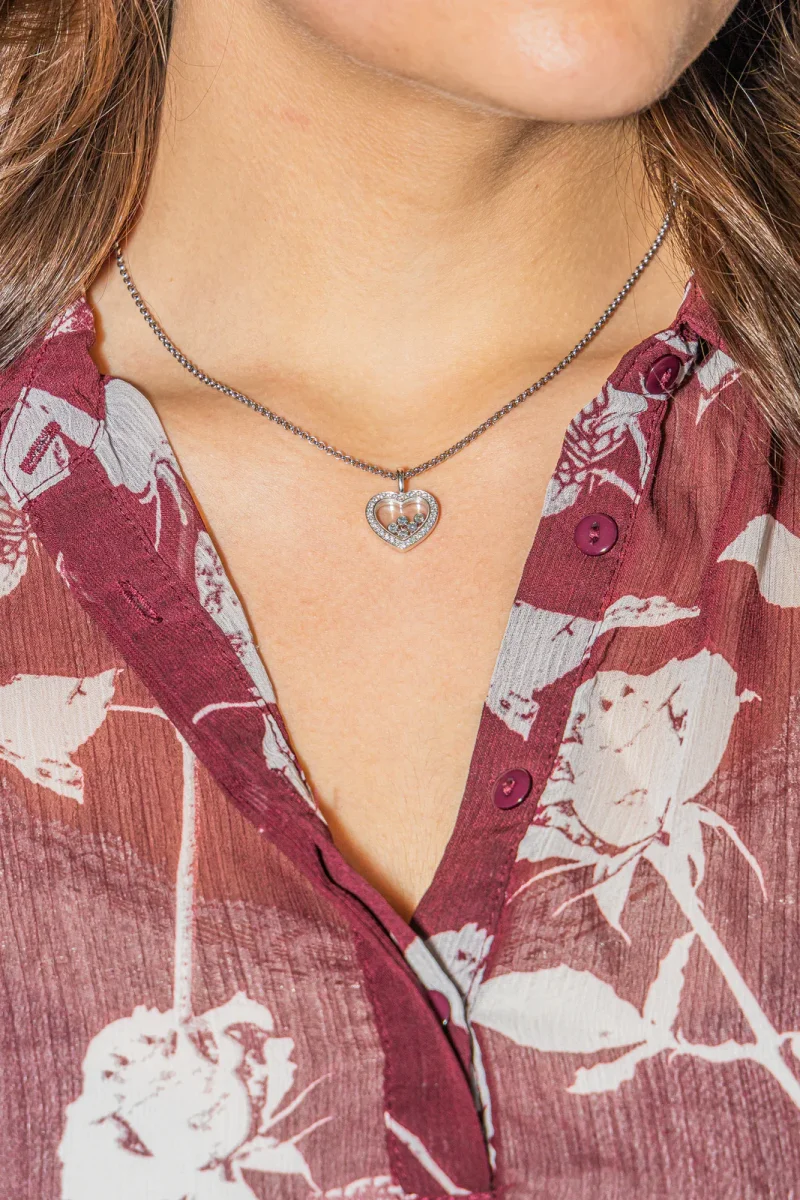 Chopard Collier Happy diamonds Or blanc Diamant – Image 3