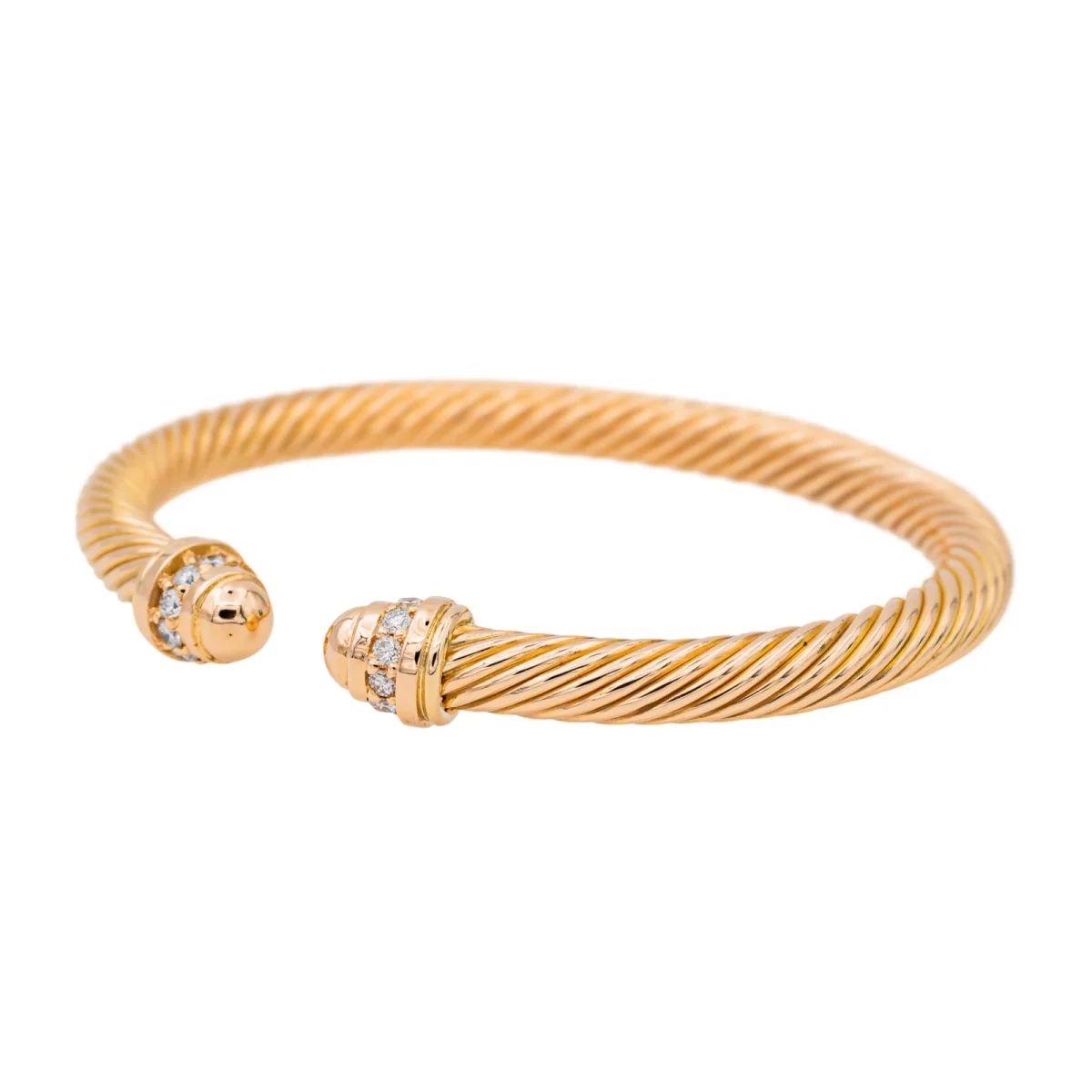 Bracelet Jonc Or rose Diamant – Image 5