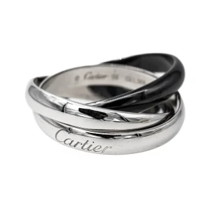 Cartier Bague Trinity Or blanc, Céramique