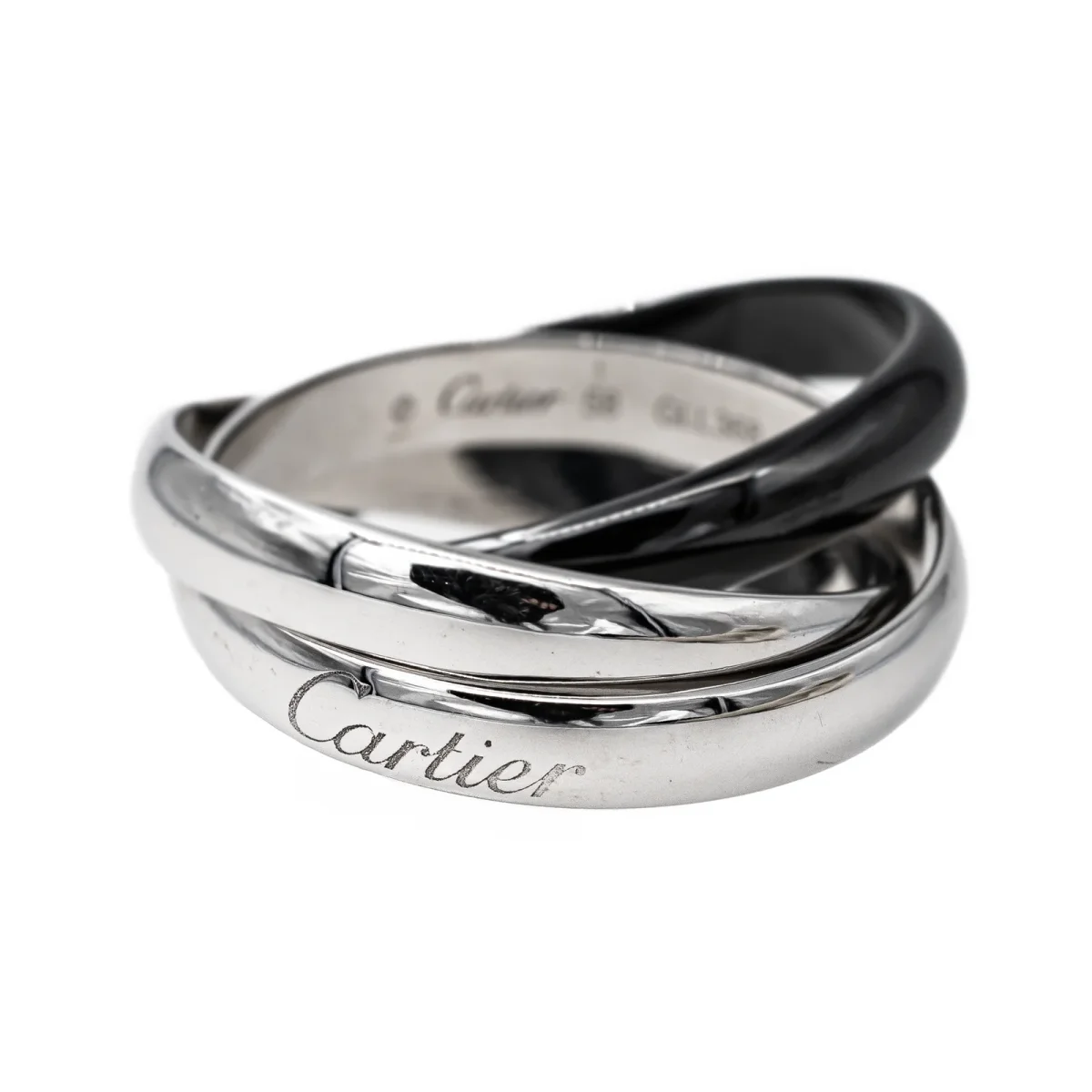 Cartier Bague Trinity Or blanc, Céramique