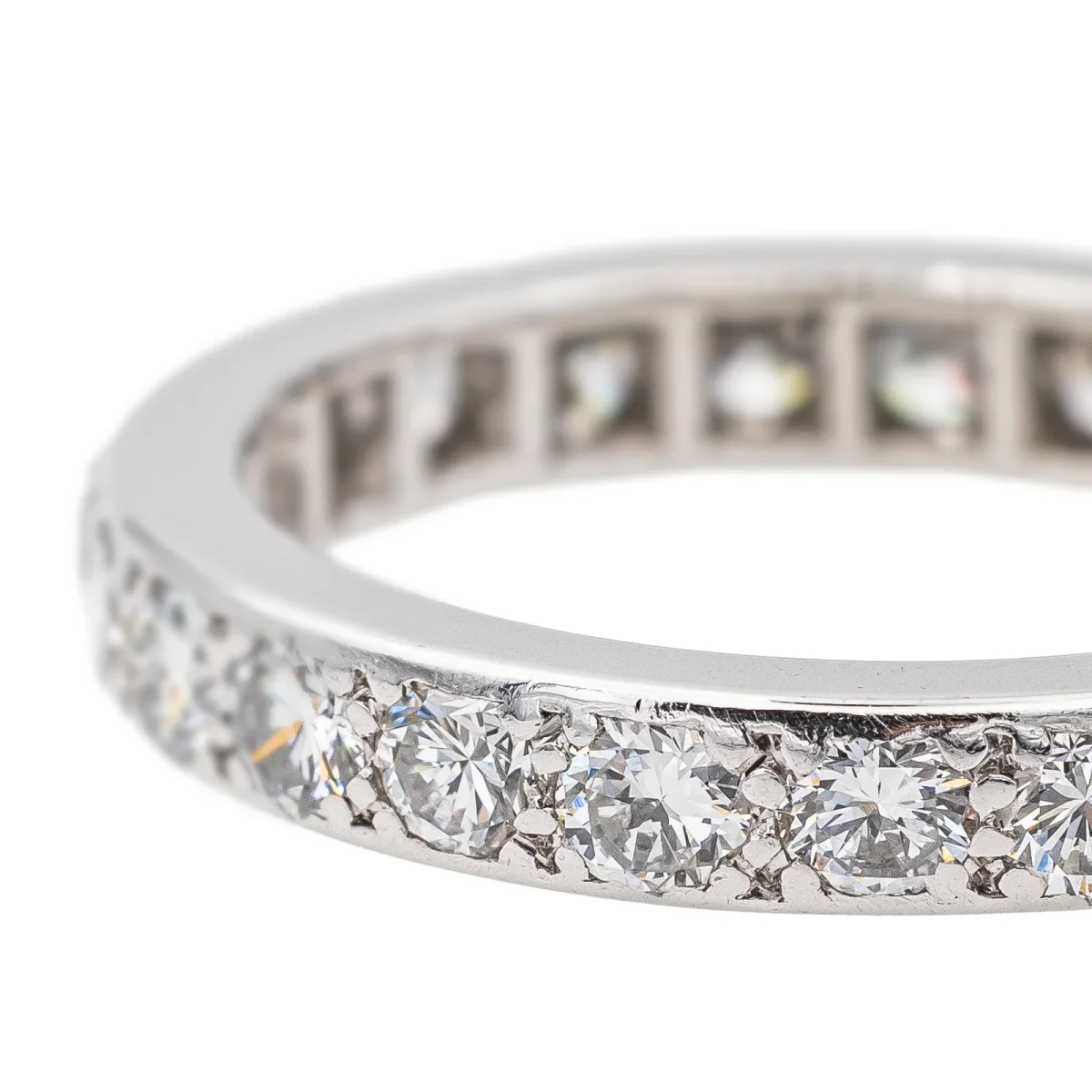 Bague Alliance américaine Platine Diamant – Image 5