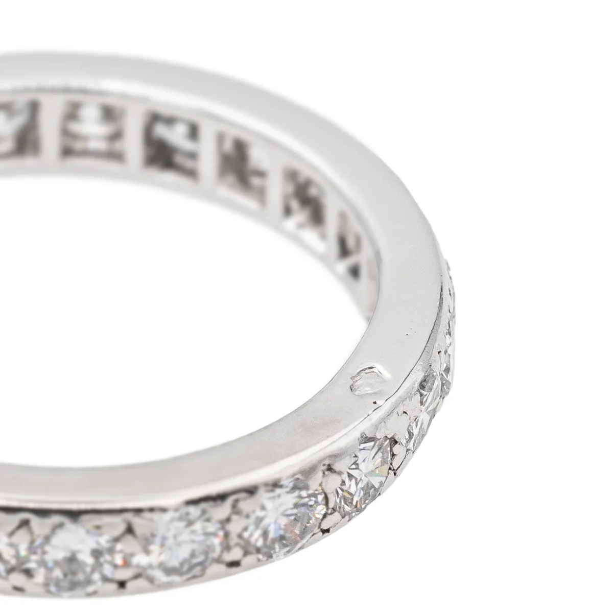 Bague Alliance américaine Platine Diamant – Image 7