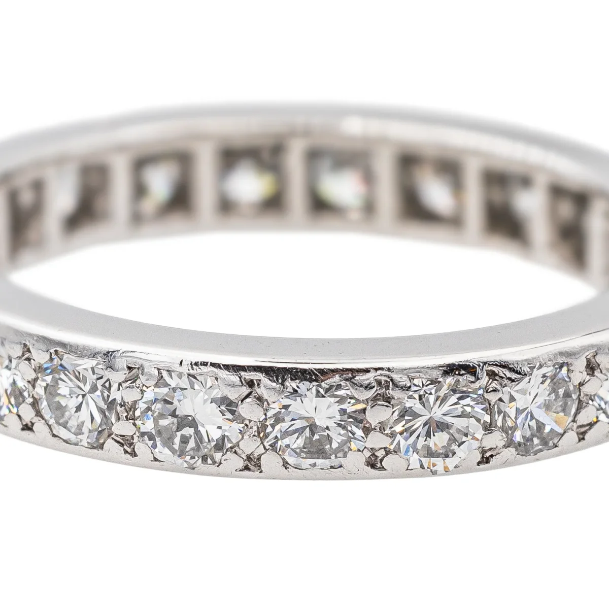 Bague Alliance américaine Platine Diamant – Image 8