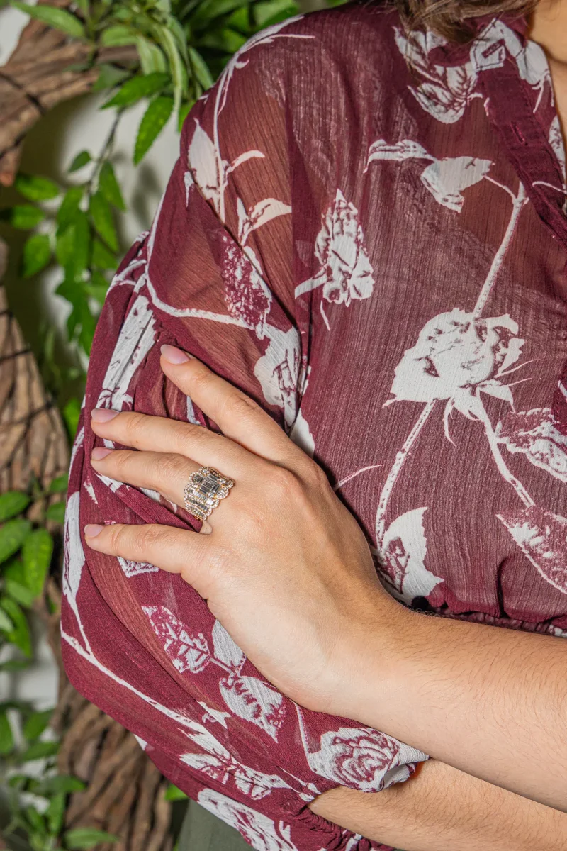 Djula Bague Cocktail Or rose Diamant – Image 3