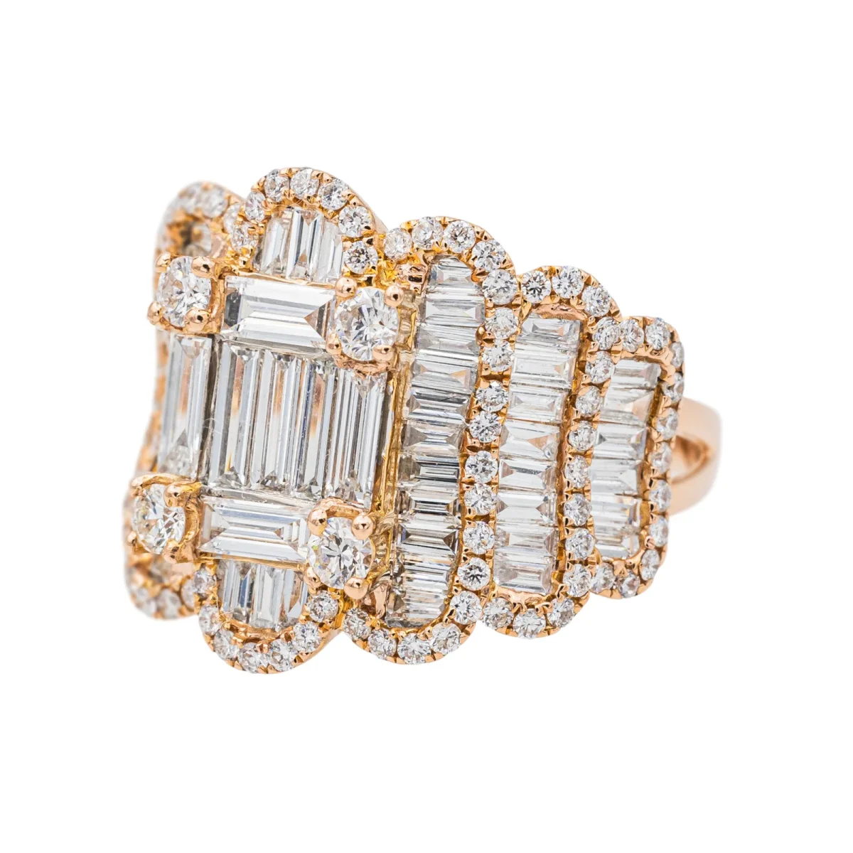 Djula Bague Cocktail Or rose Diamant – Image 4