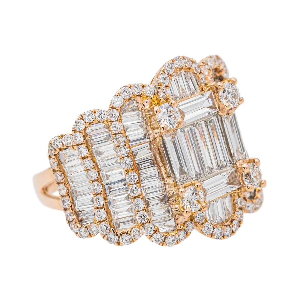 Djula Bague Cocktail Or rose Diamant – Image 6