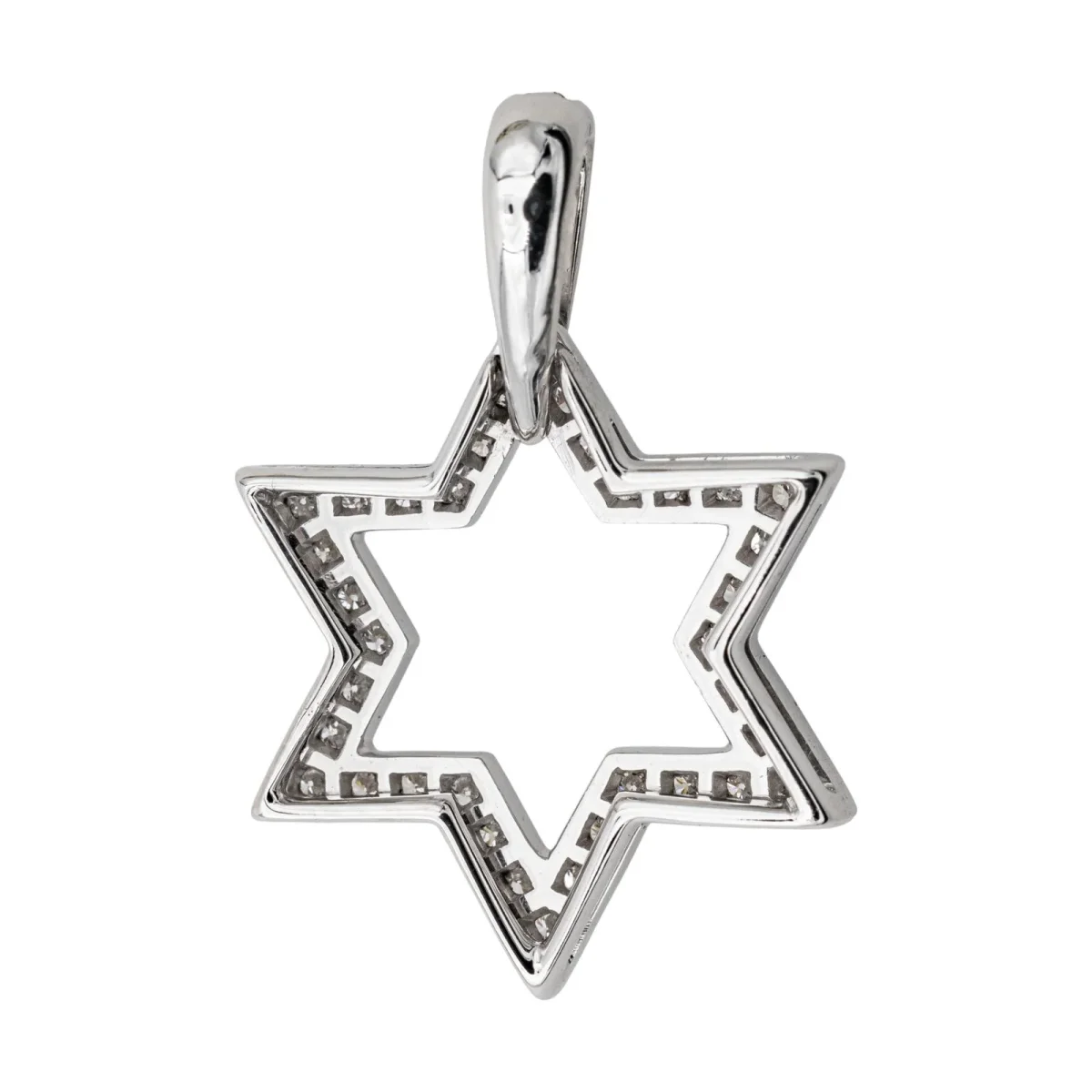 Pendentif Etoile Or blanc Diamant – Image 5