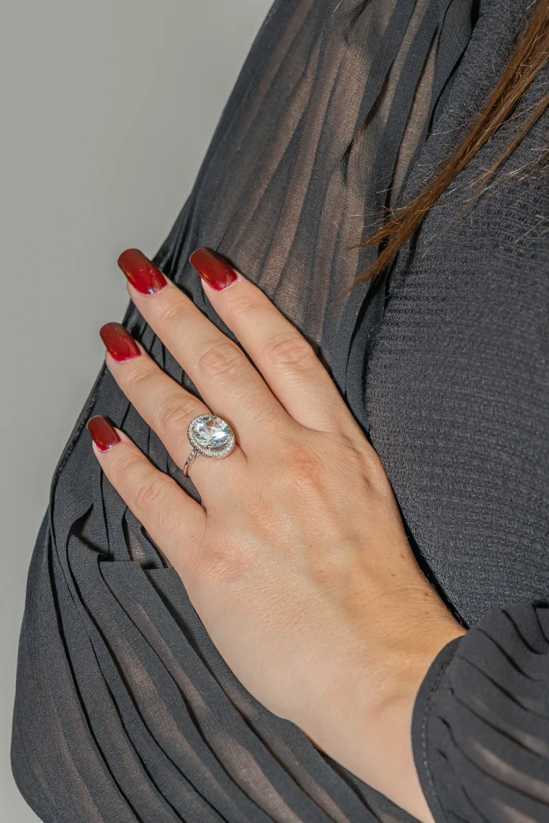 Mauboussin Bague Vraiment toi Or blanc Aigue marine, Diamant – Image 3