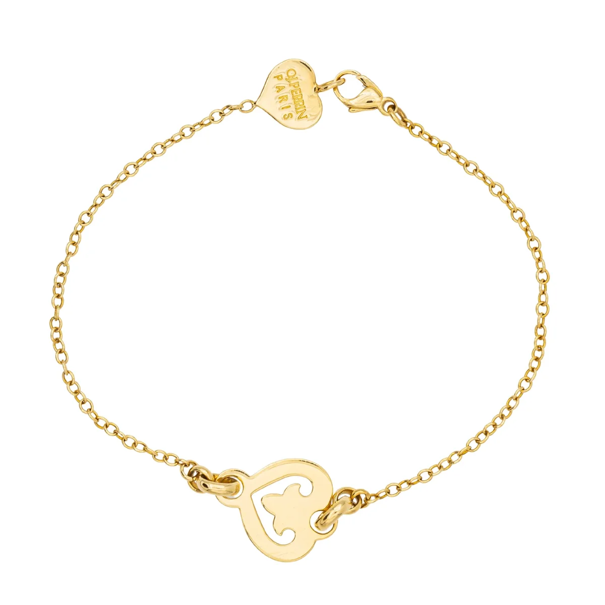 O.j. perrin Bracelet Coeur légende Or jaune