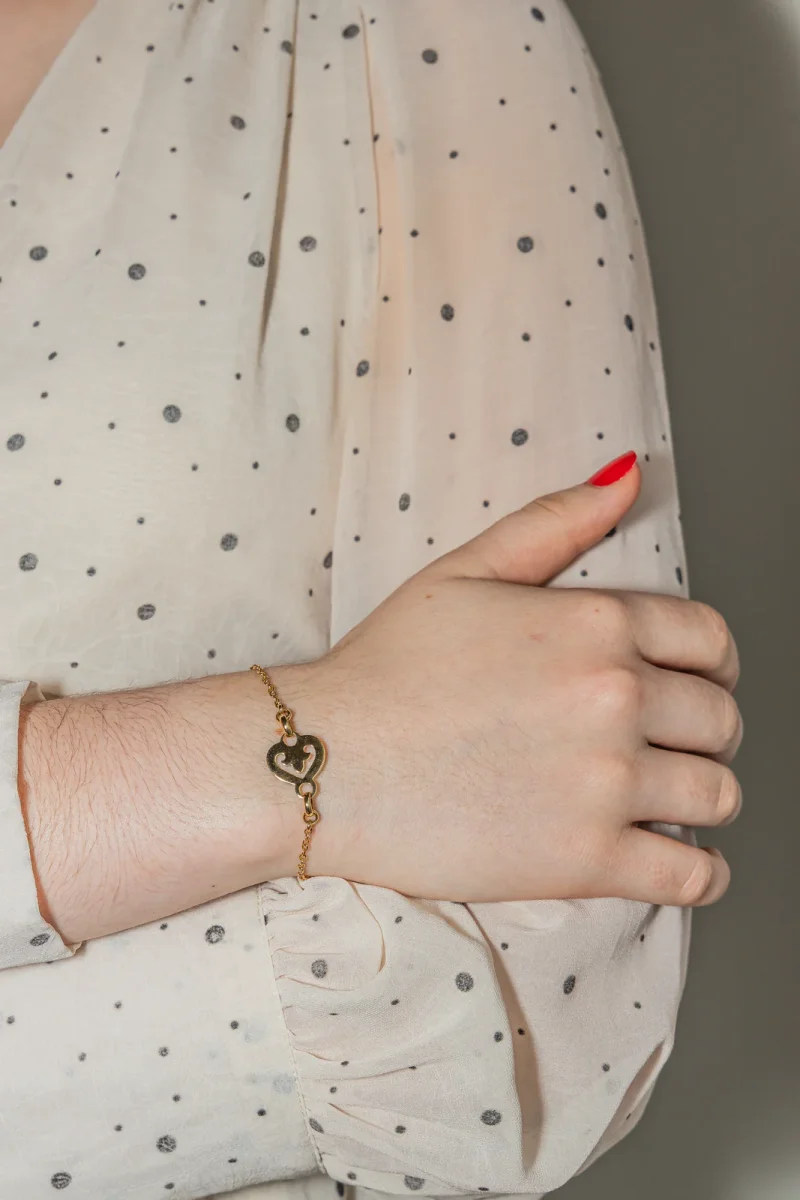 O.j. perrin Bracelet Coeur légende Or jaune – Image 3