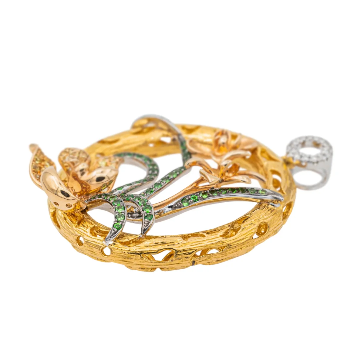 Pendentif Or jaune, Or blanc, Or rose Saphir, Diamant – Image 6