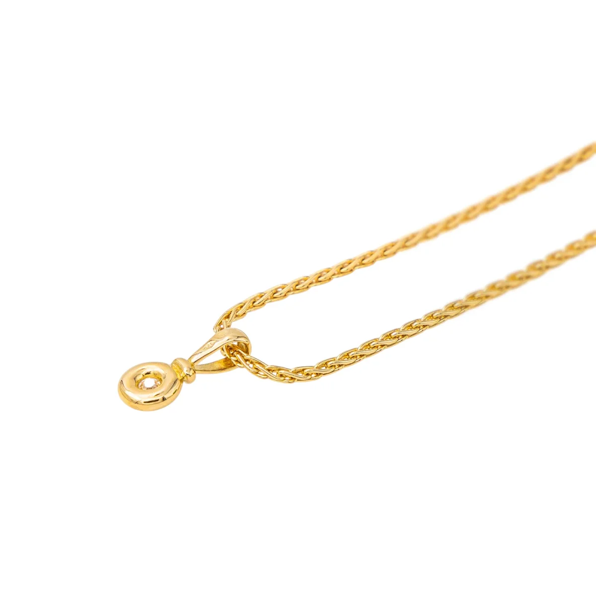 Collier Solitaire Or jaune Diamant – Image 6