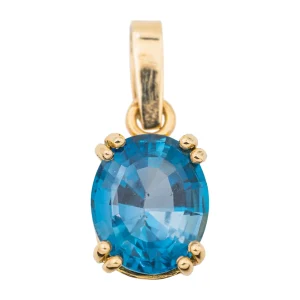 Pendentif Or jaune Indigolite