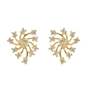 Boucles d'oreilles Puces Or jaune Diamant
