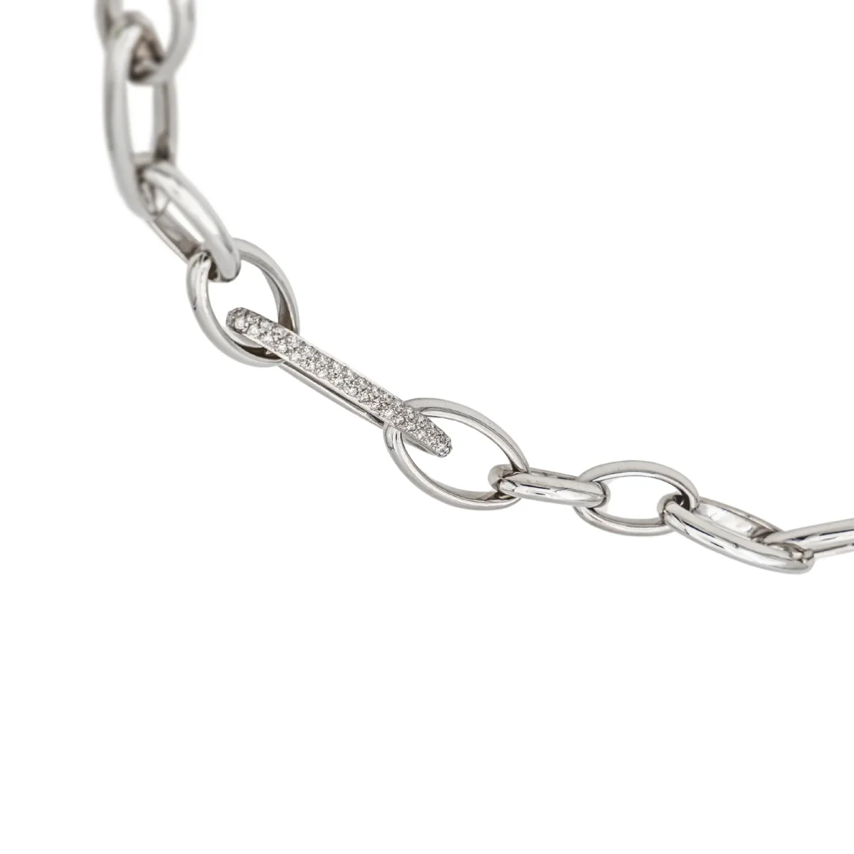 Pomellato Collier Chaîne Iconica Or blanc Diamant – Image 4