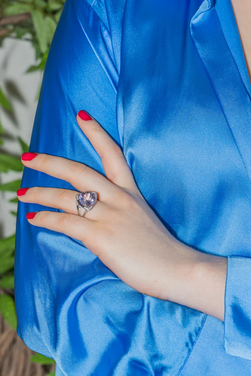 Mauboussin Bague Cocktail Mes couleurs à toi Or blanc Améthyste, Diamant – Image 3