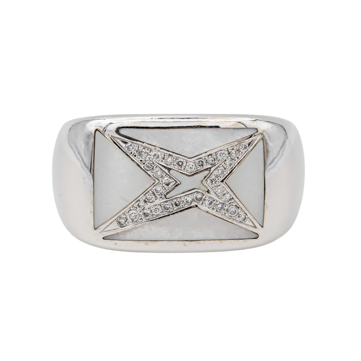 Mauboussin Bague Etoile Grande vie Or blanc Nacre, Diamant – Image 2