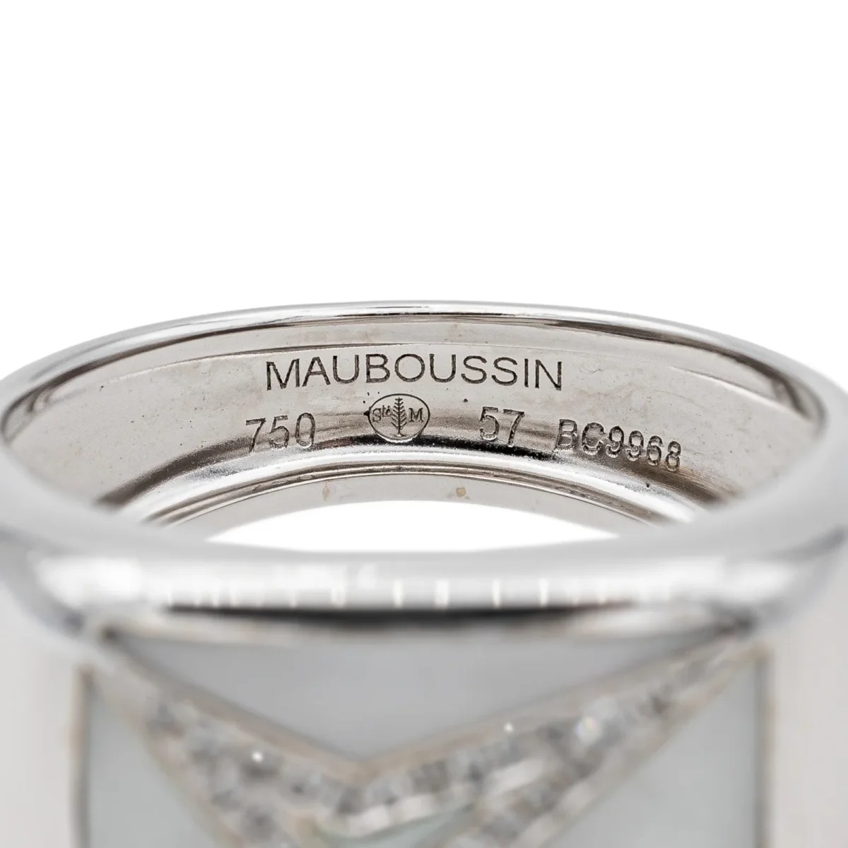Mauboussin Bague Etoile Grande vie Or blanc Nacre, Diamant – Image 7
