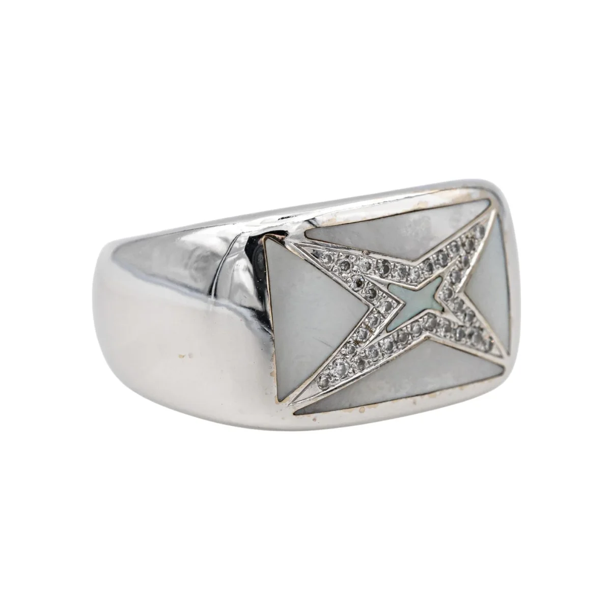 Mauboussin Bague Etoile Grande vie Or blanc Nacre, Diamant – Image 8