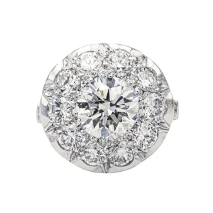 Bague Marguerite Platine Diamant