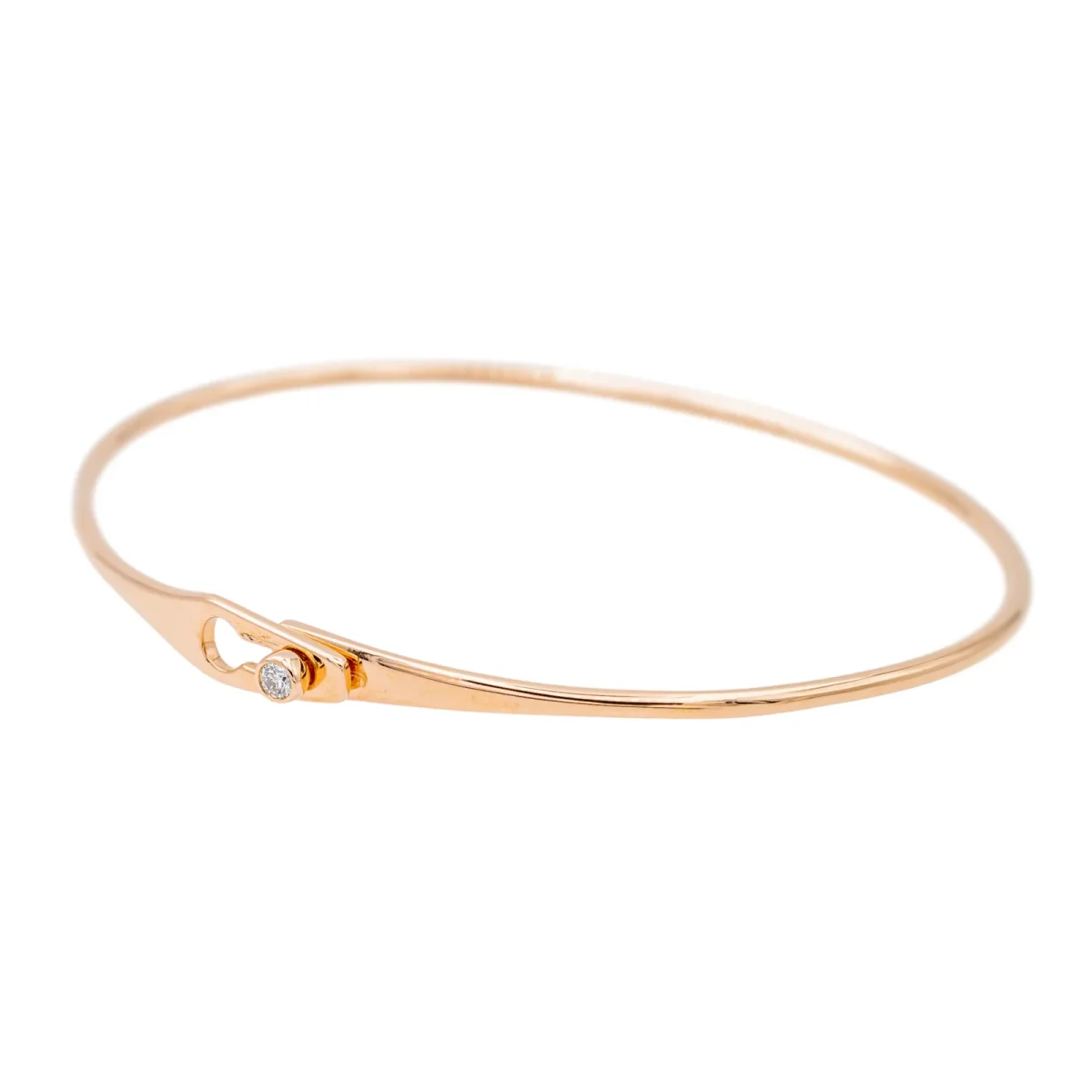 Dinh van Bracelet Jonc Serrure Or rose Diamant – Image 4