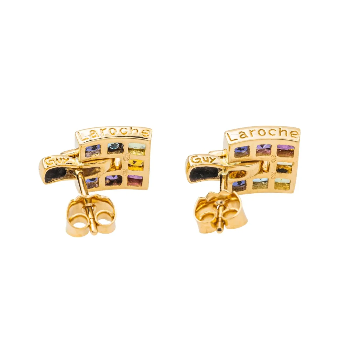 Guy laroche Boucles d'oreilles Or jaune Cordiérite, Améthyste, Grenat – Image 5