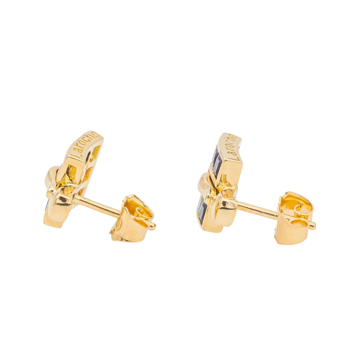 Guy laroche Boucles d'oreilles Or jaune Cordiérite, Améthyste, Grenat – Image 7