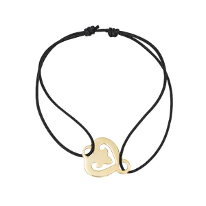 O.j. perrin Bracelet Coeur Légendes Or jaune