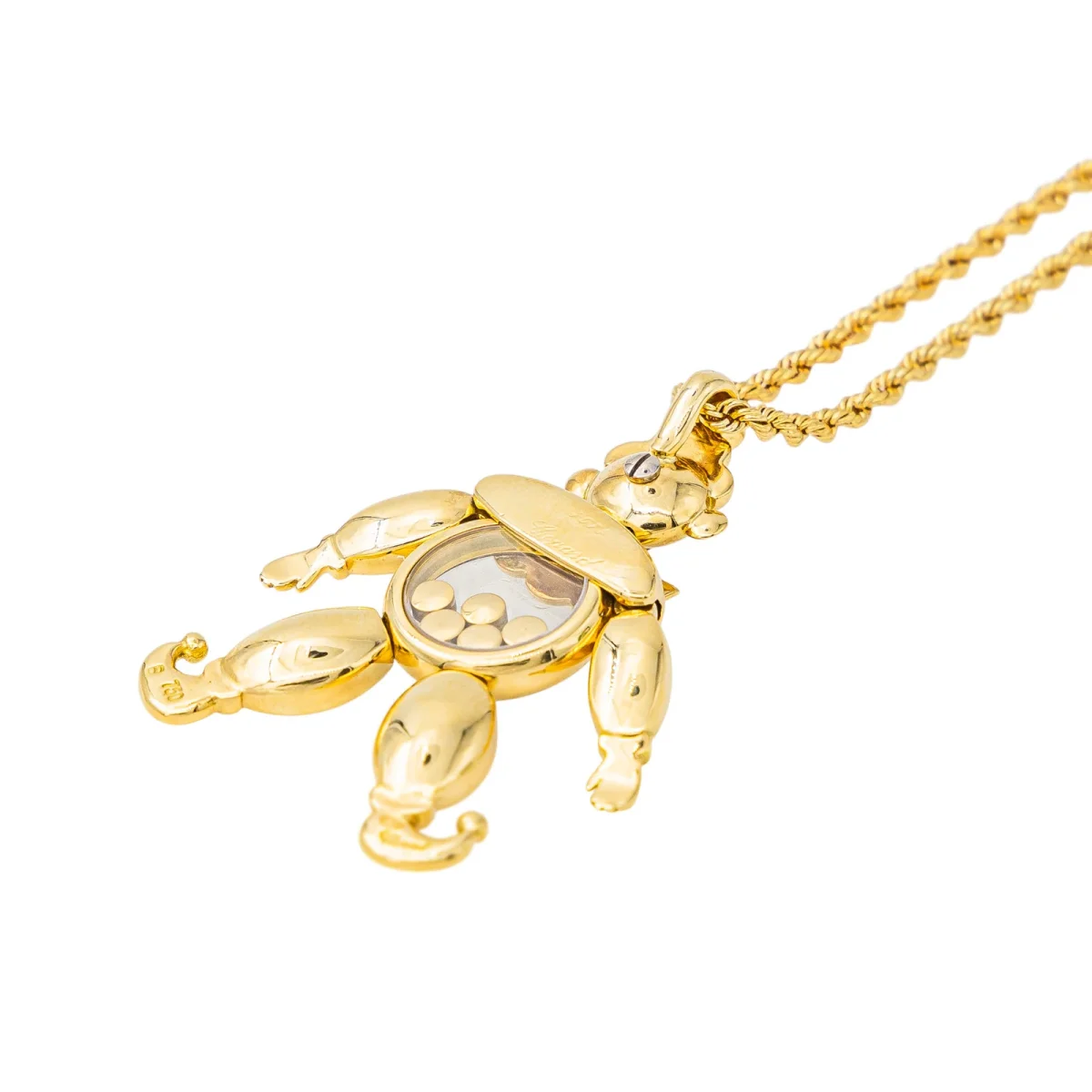 Chopard Collier Happy clown Or jaune Diamant, Rubis, Emeraude – Image 7