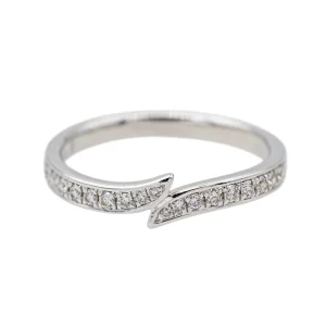 Bague Demi alliance Platine Diamant