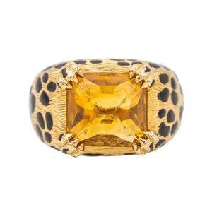 Dior Bague Cocktail Mitza Or jaune Citrine