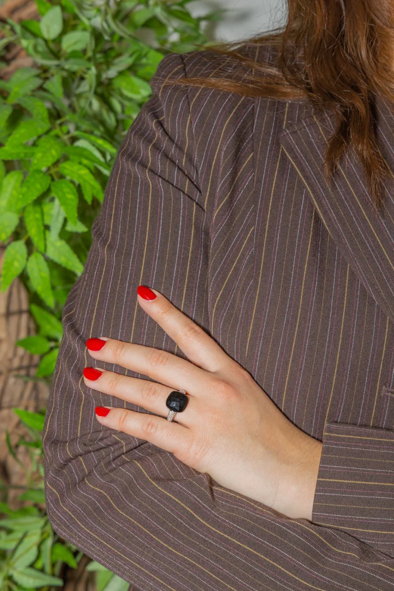 Pomellato Bague Capri Or blanc Jais, Diamant – Image 3