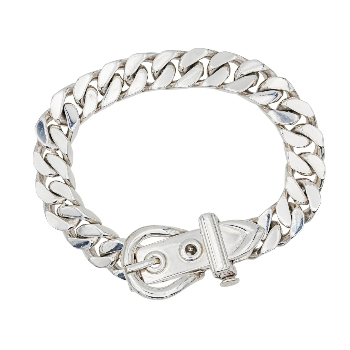 Hermès Bracelet Ceinture Argent – Image 2
