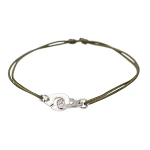Dinh van Bracelet Cordon Menottes Or blanc Diamant