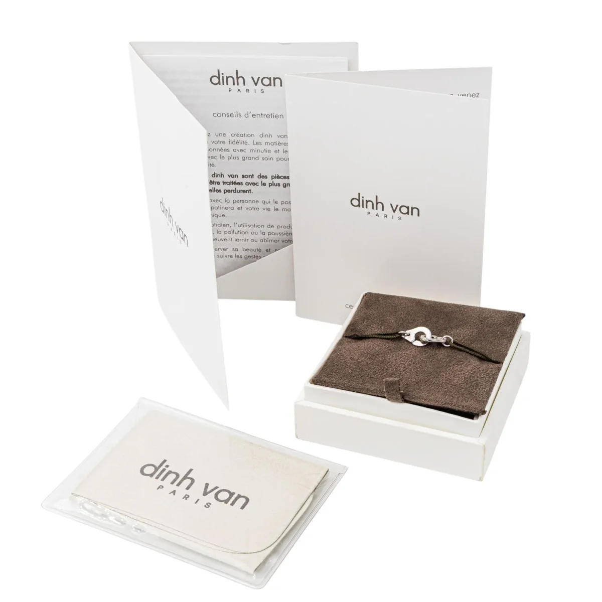 Dinh van Bracelet Cordon Menottes Or blanc Diamant – Image 4